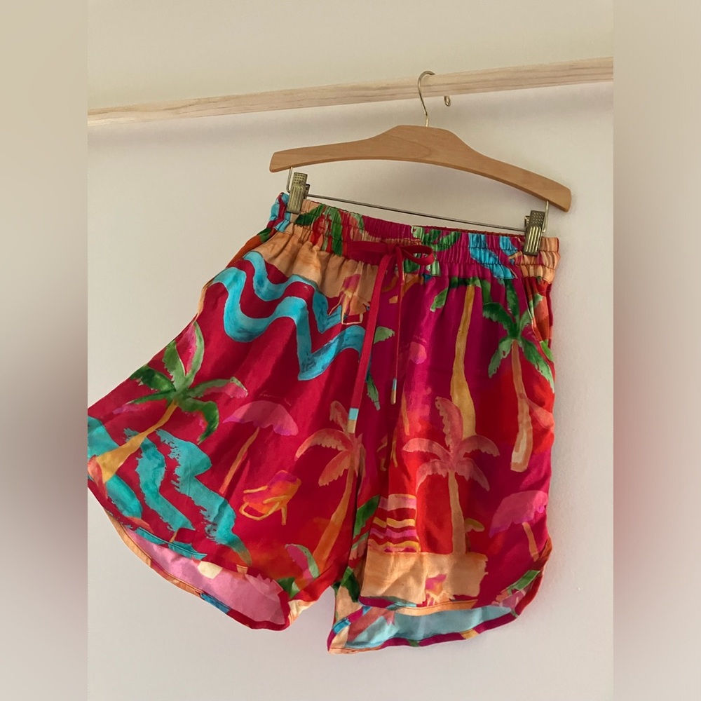 Farm Rio short size small palm print